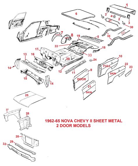 1965 chevy nova sheet metal|62 65 nova frame rail parts.